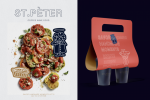 Фирменный стиль и иллюстрации для ресторана