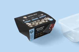 Дизайн рукава для упаковки пельменей Король Шеф