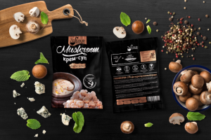 Разработка логотипа и упаковки для крем-супов в пачках "Ze-soup"