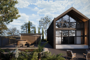 Экстерьер загородного коттеджа