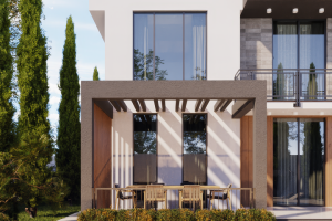 Экстерьер загородного коттеджа