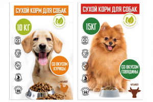 Этикетка корма для собак
