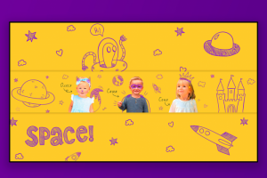 Обложка для YouTube канала - Kniginy Kids