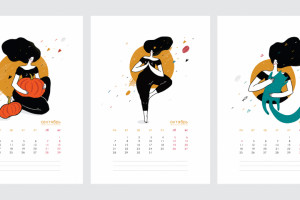 Серия иллюстраций для календаря