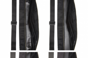 Выравнивание ткани на сумках.