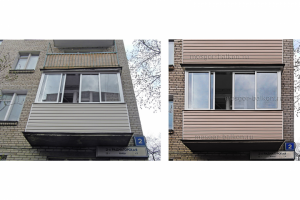 Обработка фотограффий балконов.