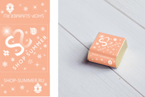 Новогодний дизайн обёртки для конфет