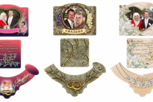 Этикетки для свадебного шампанского.