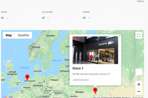 Фильтрация продавцов на карте