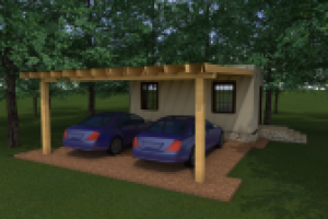 Хозблок с навесом №1