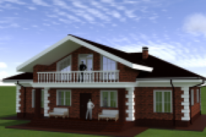 Одноэатажный дом с мансардным этажом