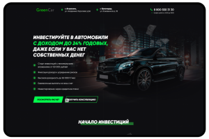 Лендинг для инвестиционного проекта