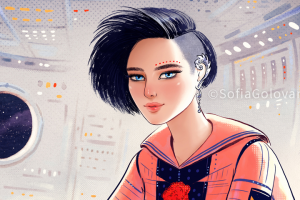 Девочка - космонавт с  РобоПерсиками