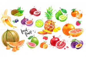 Акварельные Фрукты