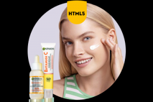 Анимированный банер для Garnier