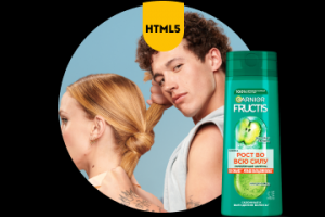 Анимированный банер Garnier Fructis
