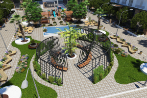 двор элитного комплекса