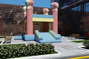 двор элитного комплекса