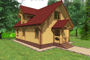 Коммерческая баня с мансардой