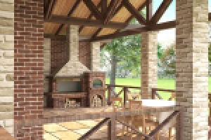 Дом с бане терраса