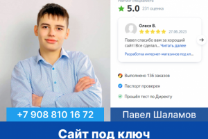 Создание сайта под ключ от Павла Шаламова