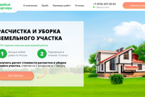 Стильный сайт по расчистке участка