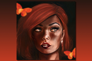 Девочка и бабочки