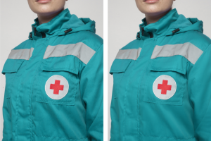 Разглаживание одежды для каталога