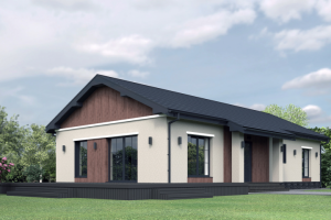 Дизайн-проект фасадов бани из газобетона