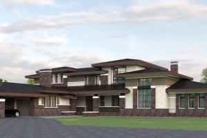 Дизайн фасадов загородной усадьбы в пос. Репино