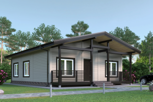 Каркасный дом на цоколе