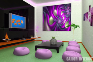 3D визуализация жилой комнаты