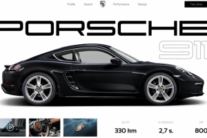 Первый экран "Porsche"