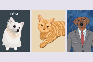 Портреты домашних питомцев на заказ