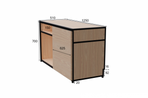 Моделирование мебели с выставлением размеров