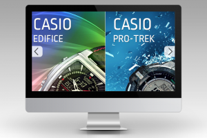 Серия баннеров для интернет-магазина часов Casio