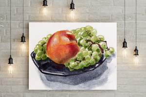 Натюрморт. Спидпейнт (1 час). Акварель, бумага для акварели