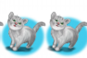 котик учится говорить