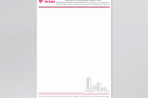 фирменный бланк гостиничного комплекса "Виктория"