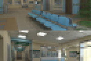 Интерьер фойе поликлиники