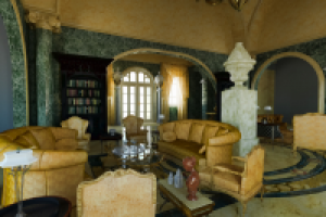 Интерьер комнаты и фойе особняка в Абу Дахби