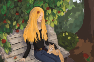 девушка в парке