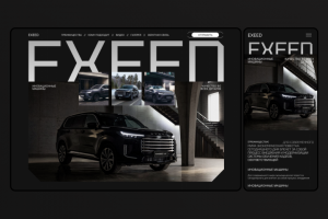 Концепт-дизайн многостраничного сайта EXEED