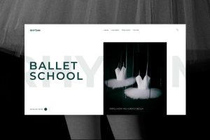 Первый экран сайта школы балета