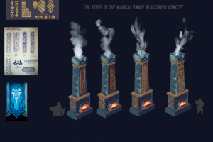 Концепты волшебной печки дварфа