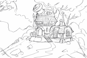 Эскиз домика Алхимика