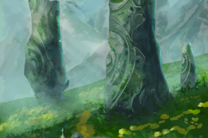 Концепт арт окружения - магические камни