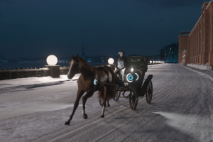 Винтажное такси 3024 года