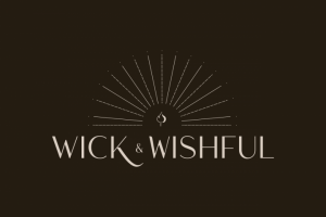 Логотип для компании по производству свечей Wick&Wishful
