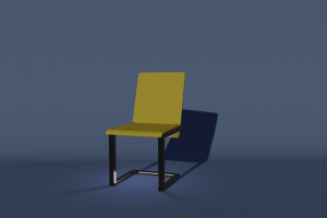 Yellow plastic Chair